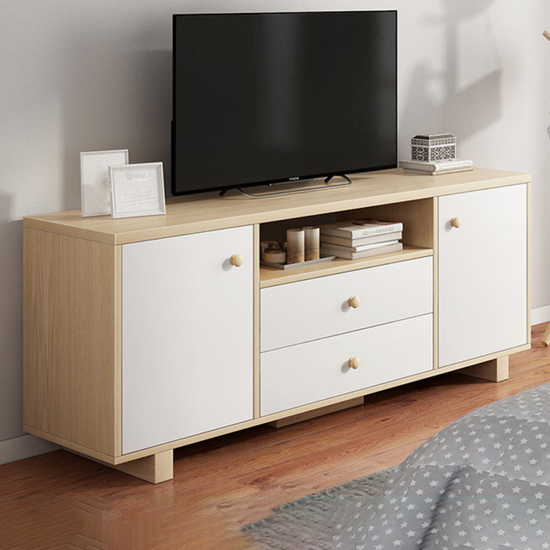 Scandinavian Style TV Stand Wood Open Storage Stand Console with Shelf Clearhalo 'furn' 'furn_tv_stands_entertainment_centers' 'Furniture' 'Living Room Furniture' 'TV Stands & Entertainment Centers' 'TV Stands & Media Storage Furniture' 'tv_stands_entertainment_centers' 5551549