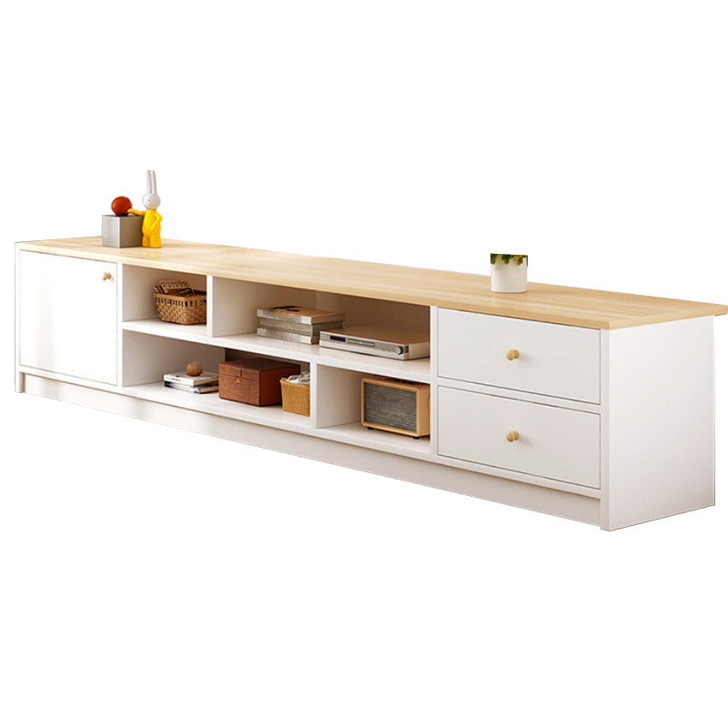 Scandinavian Style TV Stand Wood Open Storage Stand Console with Shelf Clearhalo 'furn' 'furn_tv_stands_entertainment_centers' 'Furniture' 'Living Room Furniture' 'TV Stands & Entertainment Centers' 'TV Stands & Media Storage Furniture' 'tv_stands_entertainment_centers' 5551572