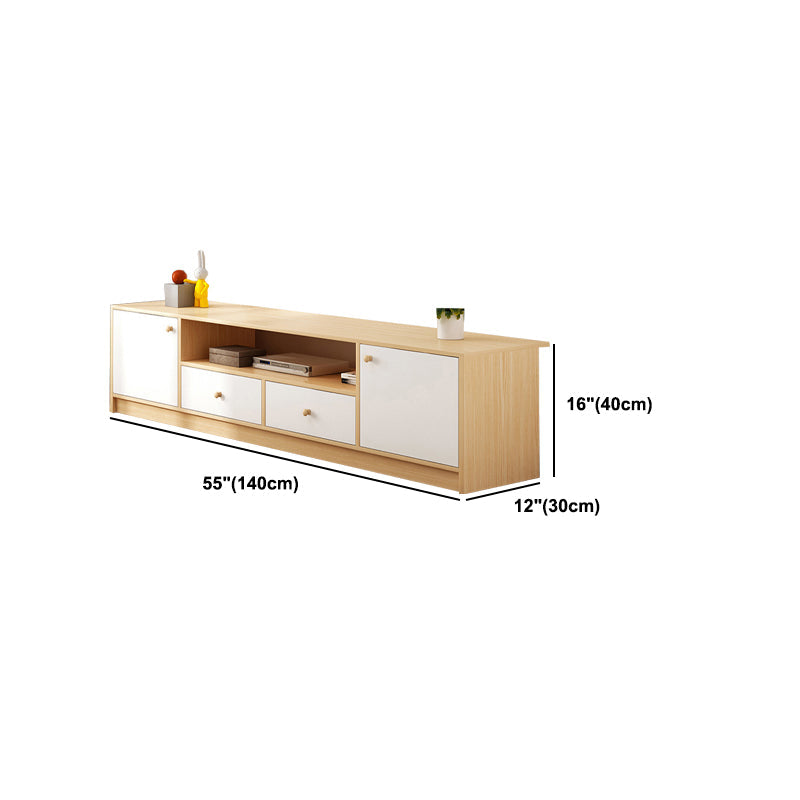 Scandinavian Style TV Stand Wood Open Storage Stand Console with Shelf Clearhalo 'furn' 'furn_tv_stands_entertainment_centers' 'Furniture' 'Living Room Furniture' 'TV Stands & Entertainment Centers' 'TV Stands & Media Storage Furniture' 'tv_stands_entertainment_centers' 5551574