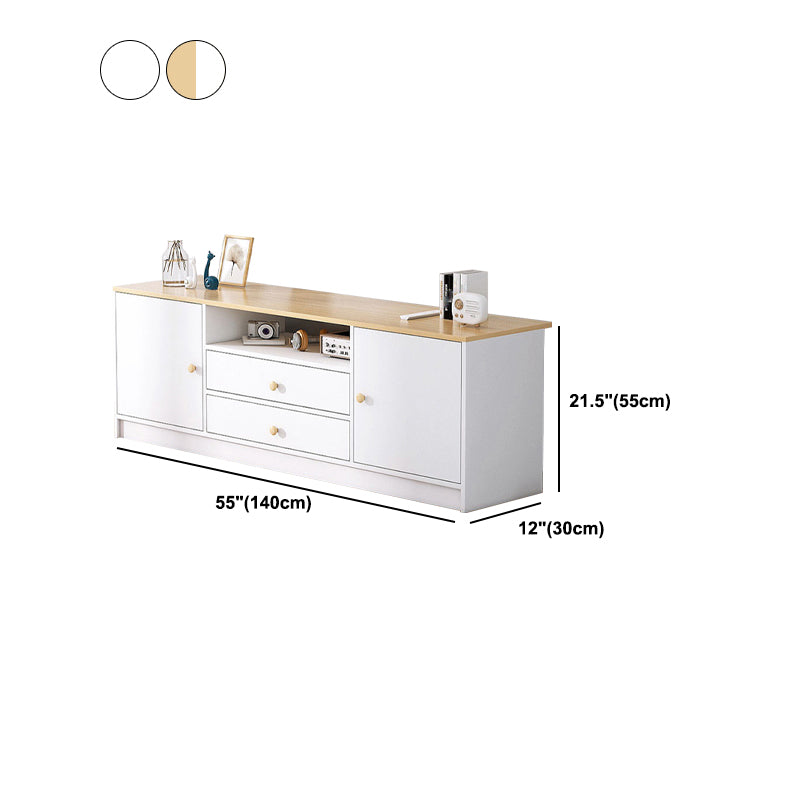 Scandinavian Style TV Stand Wood Open Storage Stand Console with Shelf Clearhalo 'furn' 'furn_tv_stands_entertainment_centers' 'Furniture' 'Living Room Furniture' 'TV Stands & Entertainment Centers' 'TV Stands & Media Storage Furniture' 'tv_stands_entertainment_centers' 5551577