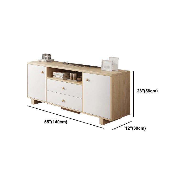Scandinavian Style TV Stand Wood Open Storage Stand Console with Shelf Clearhalo 'furn' 'furn_tv_stands_entertainment_centers' 'Furniture' 'Living Room Furniture' 'TV Stands & Entertainment Centers' 'TV Stands & Media Storage Furniture' 'tv_stands_entertainment_centers' 5551582