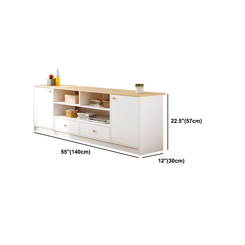 Scandinavian Style TV Stand Wood Open Storage Stand Console with Shelf Clearhalo 'furn' 'furn_tv_stands_entertainment_centers' 'Furniture' 'Living Room Furniture' 'TV Stands & Entertainment Centers' 'TV Stands & Media Storage Furniture' 'tv_stands_entertainment_centers' 5551583