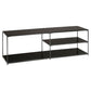 Industrial Metal TV Media Stand Open Shelving TV Stand Console 71"L x 13"W x 20"H Black Clearhalo 'furn' 'furn_tv_stands_entertainment_centers' 'Furniture' 'Living Room Furniture' 'TV Stands & Entertainment Centers' 'TV Stands & Media Storage Furniture' 'tv_stands_entertainment_centers' 5551591