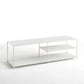 Industrial Metal TV Media Stand Open Shelving TV Stand Console 59"L x 13"W x 20"H White Clearhalo 'furn' 'furn_tv_stands_entertainment_centers' 'Furniture' 'Living Room Furniture' 'TV Stands & Entertainment Centers' 'TV Stands & Media Storage Furniture' 'tv_stands_entertainment_centers' 5551595