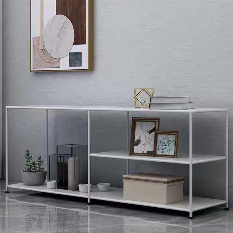 Industrial Metal TV Media Stand Open Shelving TV Stand Console Clearhalo 'furn' 'furn_tv_stands_entertainment_centers' 'Furniture' 'Living Room Furniture' 'TV Stands & Entertainment Centers' 'TV Stands & Media Storage Furniture' 'tv_stands_entertainment_centers' 5551598