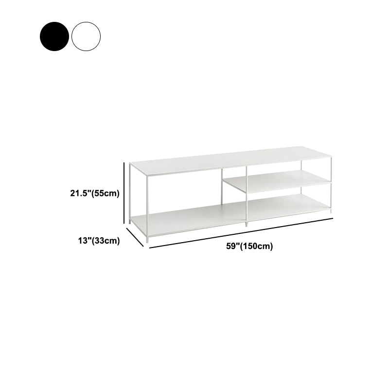 Industrial Metal TV Media Stand Open Shelving TV Stand Console Clearhalo 'furn' 'furn_tv_stands_entertainment_centers' 'Furniture' 'Living Room Furniture' 'TV Stands & Entertainment Centers' 'TV Stands & Media Storage Furniture' 'tv_stands_entertainment_centers' 5551600