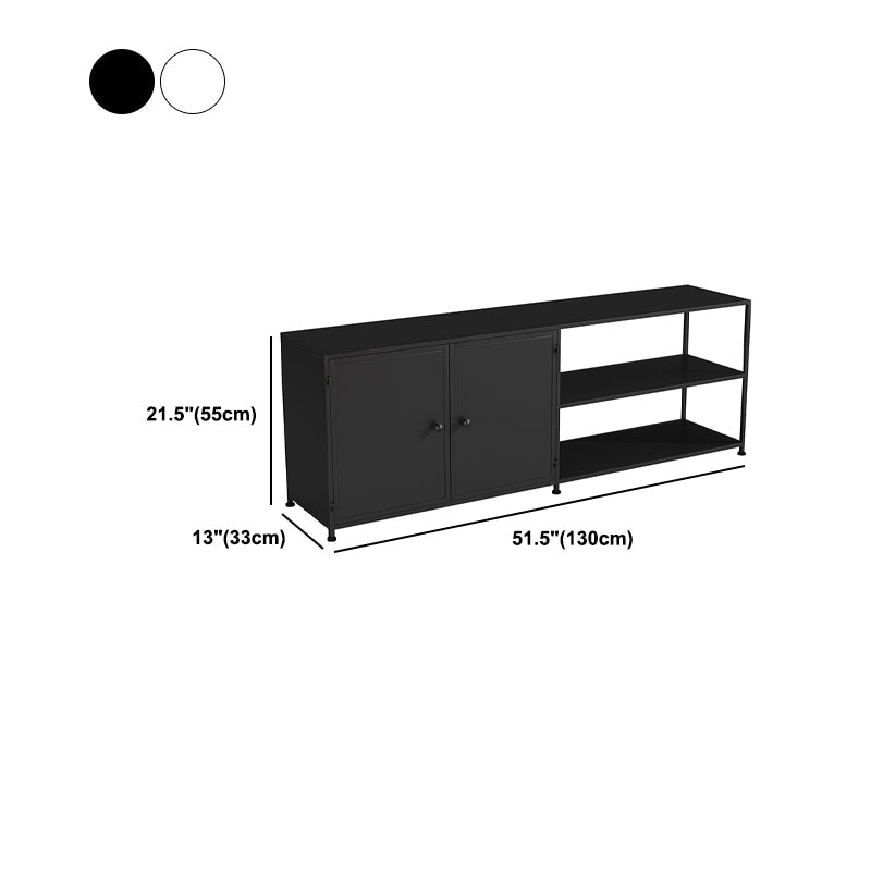 Industrial Metal TV Media Stand Open Shelving TV Stand Console Clearhalo 'furn' 'furn_tv_stands_entertainment_centers' 'Furniture' 'Living Room Furniture' 'TV Stands & Entertainment Centers' 'TV Stands & Media Storage Furniture' 'tv_stands_entertainment_centers' 5551602