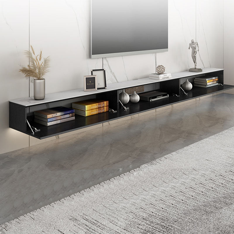 Contemporary Floating TV Stand Stone Counter Top TV Stand with Door Clearhalo 'furn' 'furn_tv_stands_entertainment_centers' 'Furniture' 'Living Room Furniture' 'TV Stands & Entertainment Centers' 'TV Stands & Media Storage Furniture' 'tv_stands_entertainment_centers' 5551632