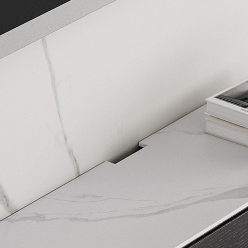 Contemporary Floating TV Stand Stone Counter Top TV Stand with Door Clearhalo 'furn' 'furn_tv_stands_entertainment_centers' 'Furniture' 'Living Room Furniture' 'TV Stands & Entertainment Centers' 'TV Stands & Media Storage Furniture' 'tv_stands_entertainment_centers' 5551638