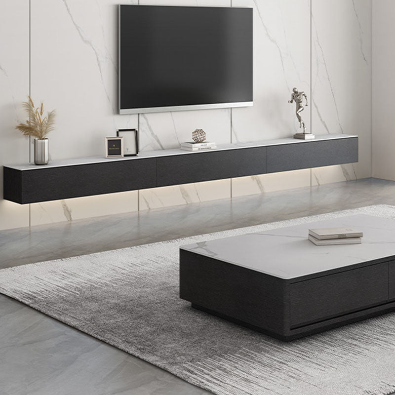 Contemporary Floating TV Stand Stone Counter Top TV Stand with Door Clearhalo 'furn' 'furn_tv_stands_entertainment_centers' 'Furniture' 'Living Room Furniture' 'TV Stands & Entertainment Centers' 'TV Stands & Media Storage Furniture' 'tv_stands_entertainment_centers' 5551641