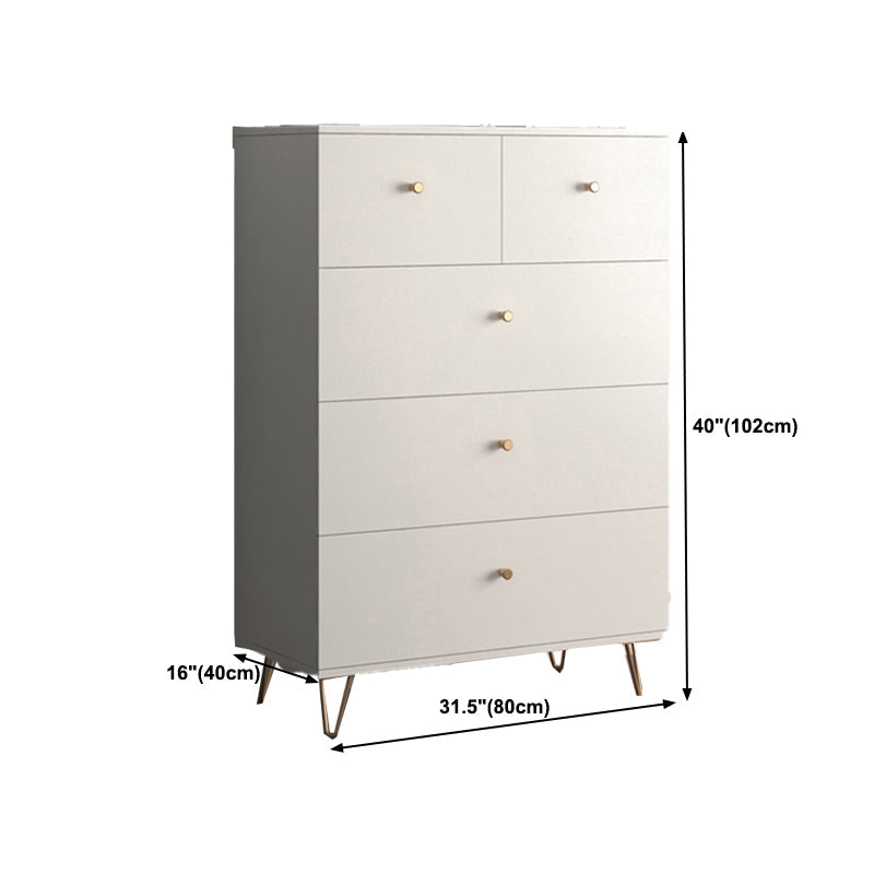 Modern Accent Chest Rectangle Accent Cabinet with Drawers in White Clearhalo 'Cabinets & Chests' 'cabinets_chests' 'furn' 'furn_cabinets_chests' 'Furniture' 'Living Room Furniture' 5552181