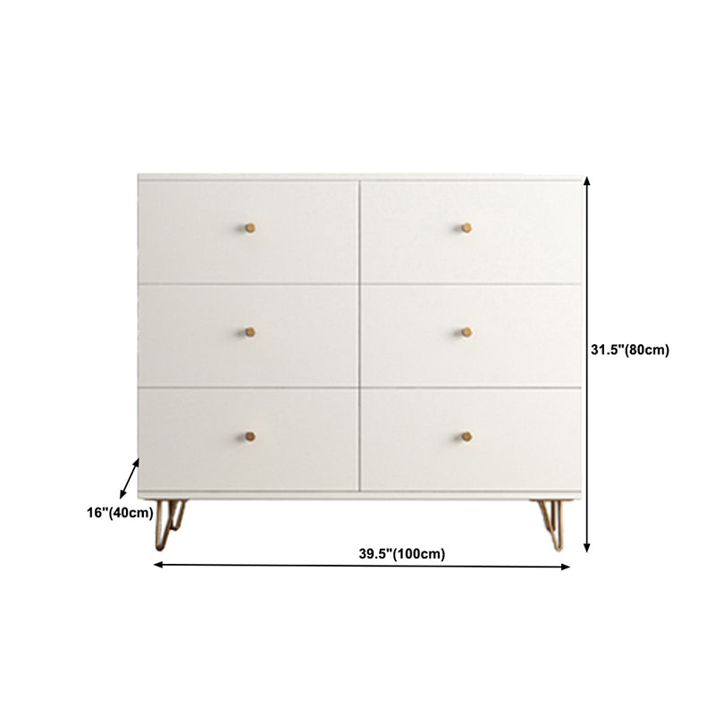 Modern Accent Chest Rectangle Accent Cabinet with Drawers in White Clearhalo 'Cabinets & Chests' 'cabinets_chests' 'furn' 'furn_cabinets_chests' 'Furniture' 'Living Room Furniture' 5552182
