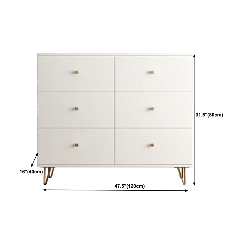 Modern Accent Chest Rectangle Accent Cabinet with Drawers in White Clearhalo 'Cabinets & Chests' 'cabinets_chests' 'furn' 'furn_cabinets_chests' 'Furniture' 'Living Room Furniture' 5552183