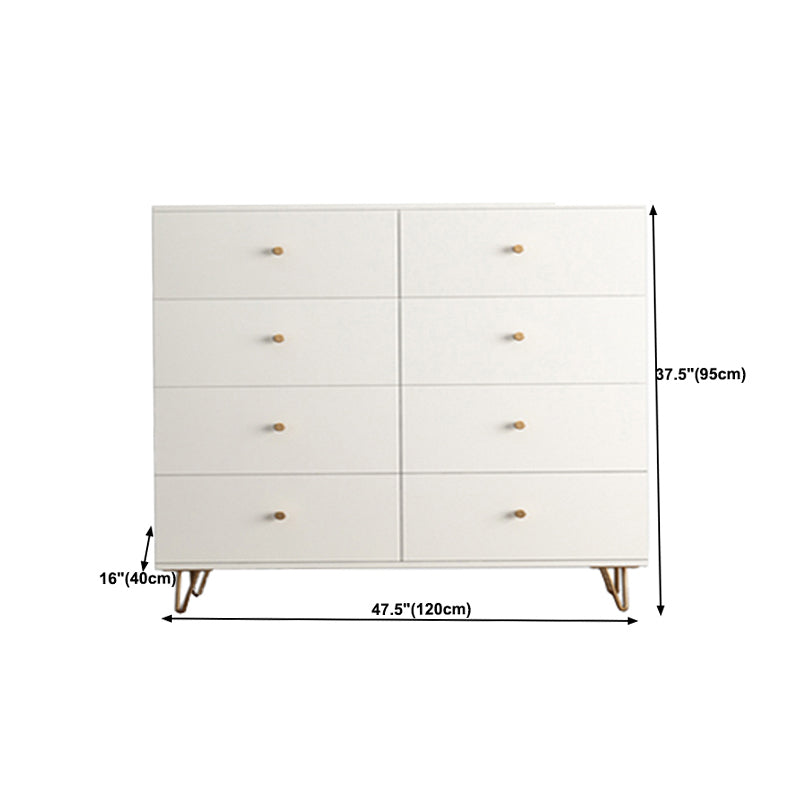 Modern Accent Chest Rectangle Accent Cabinet with Drawers in White Clearhalo 'Cabinets & Chests' 'cabinets_chests' 'furn' 'furn_cabinets_chests' 'Furniture' 'Living Room Furniture' 5552184