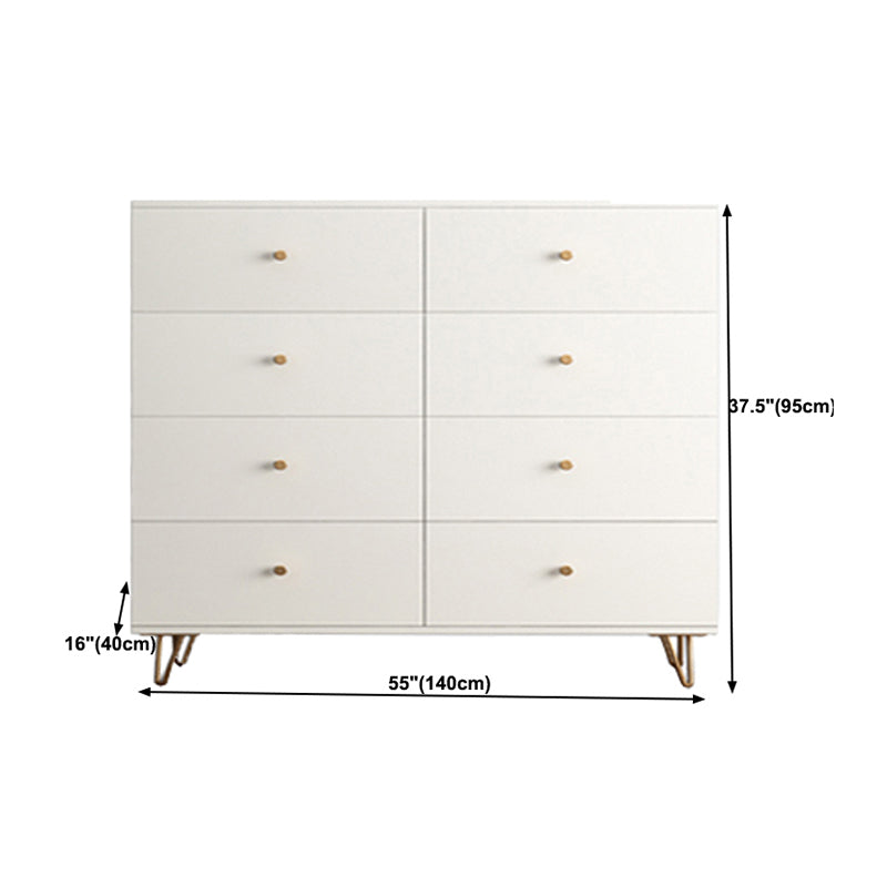 Modern Accent Chest Rectangle Accent Cabinet with Drawers in White Clearhalo 'Cabinets & Chests' 'cabinets_chests' 'furn' 'furn_cabinets_chests' 'Furniture' 'Living Room Furniture' 5552185