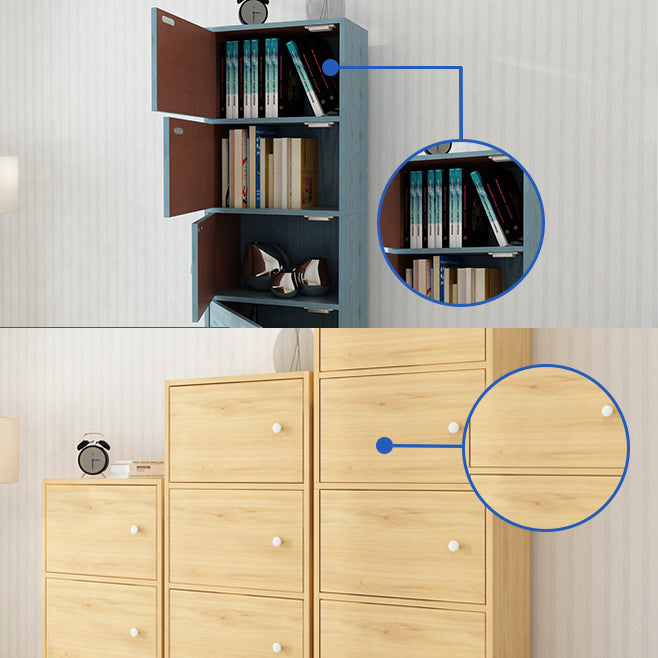 Contemporary Rectangle Accent Cabinet 9.44" Wide Wooden Storage Cabinet Clearhalo 'Cabinets & Chests' 'cabinets_chests' 'furn' 'furn_cabinets_chests' 'Furniture' 'Living Room Furniture' 5552189