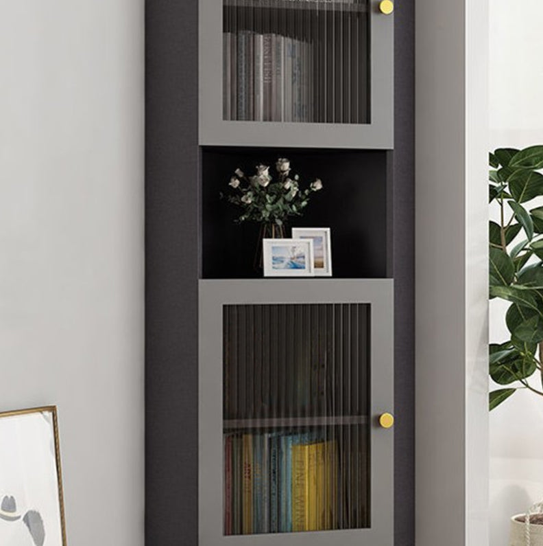 Contemporary Storage Cabinet with Shelf and Glass Doors Triangle Cabinet Clearhalo 'Cabinets & Chests' 'cabinets_chests' 'furn' 'furn_cabinets_chests' 'Furniture' 'Living Room Furniture' 5552191