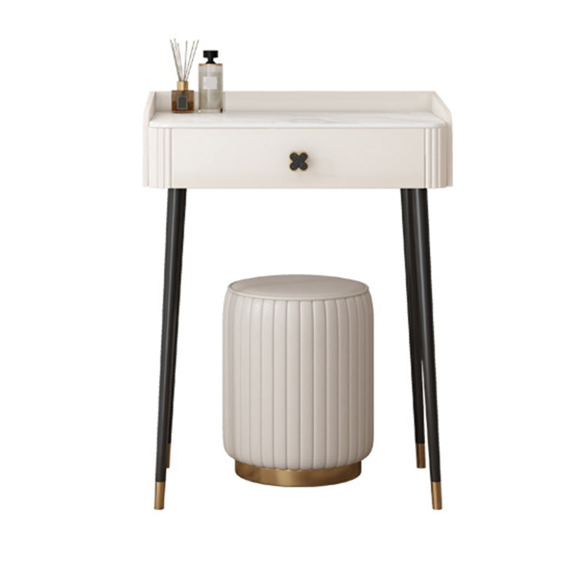 Contemporary Bedroom Storage Box Bright White Straight Feet Vanity Desk Makeup Vanity & Stools Cabinet Not Included Clearhalo 'Bedroom Furniture' 'furn' 'furn_makeup_vanities' 'Furniture' 'Makeup Vanities' 'makeup_vanities' 5552228