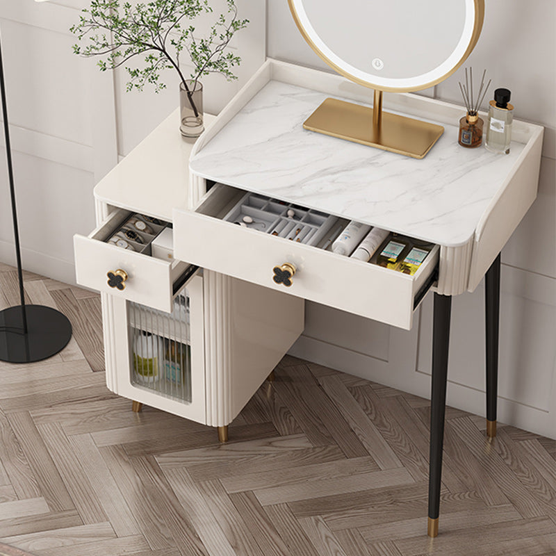 Contemporary Bedroom Storage Box Bright White Straight Feet Vanity Desk Clearhalo 'Bedroom Furniture' 'furn' 'furn_makeup_vanities' 'Furniture' 'Makeup Vanities' 'makeup_vanities' 5552229