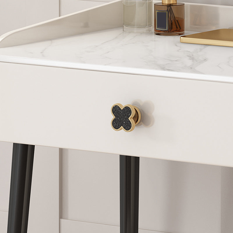 Contemporary Bedroom Storage Box Bright White Straight Feet Vanity Desk Clearhalo 'Bedroom Furniture' 'furn' 'furn_makeup_vanities' 'Furniture' 'Makeup Vanities' 'makeup_vanities' 5552234