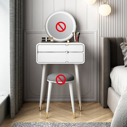 Bedroom Contemporary Storage Box Standing Vanity Dressing Table Makeup Vanity 24"L x 16"W x 31"H White Clearhalo 'Bedroom Furniture' 'furn' 'furn_makeup_vanities' 'Furniture' 'Makeup Vanities' 'makeup_vanities' 5552252
