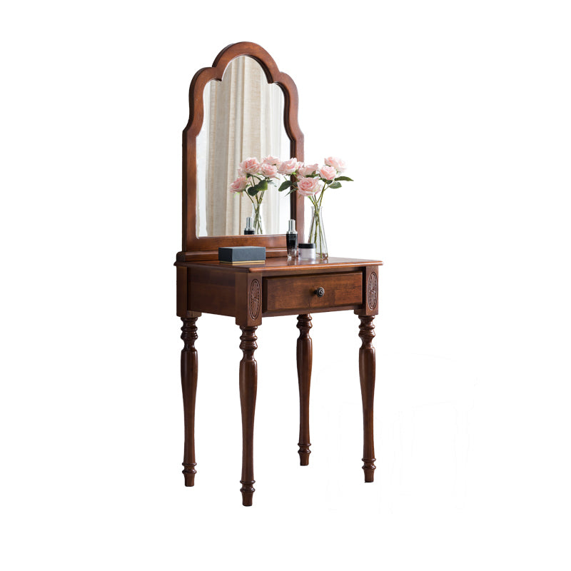 Rubberwood Bedroom Contemporary Storage Box 1 Drawers Vanity Desk