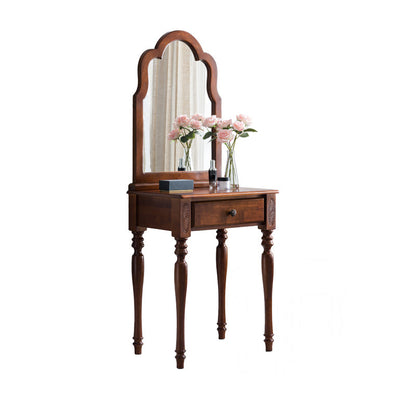 Rubberwood Bedroom Contemporary Storage Box 1 Drawers Vanity Desk