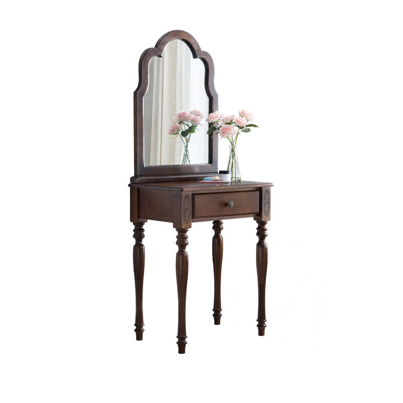 Rubberwood Bedroom Contemporary Storage Box 1 Drawers Vanity Desk