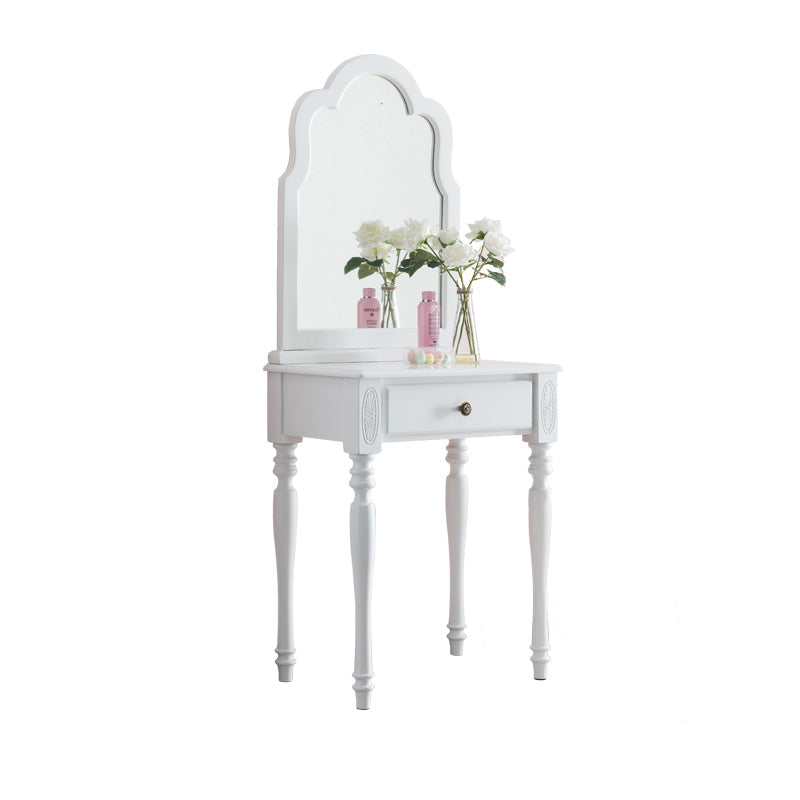 Rubberwood Bedroom Contemporary Storage Box 1 Drawers Vanity Desk