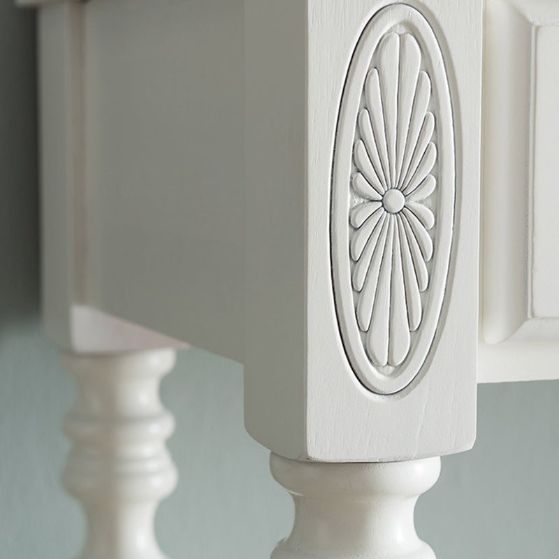 Rubberwood Bedroom Contemporary Storage Box 1 Drawers Vanity Desk