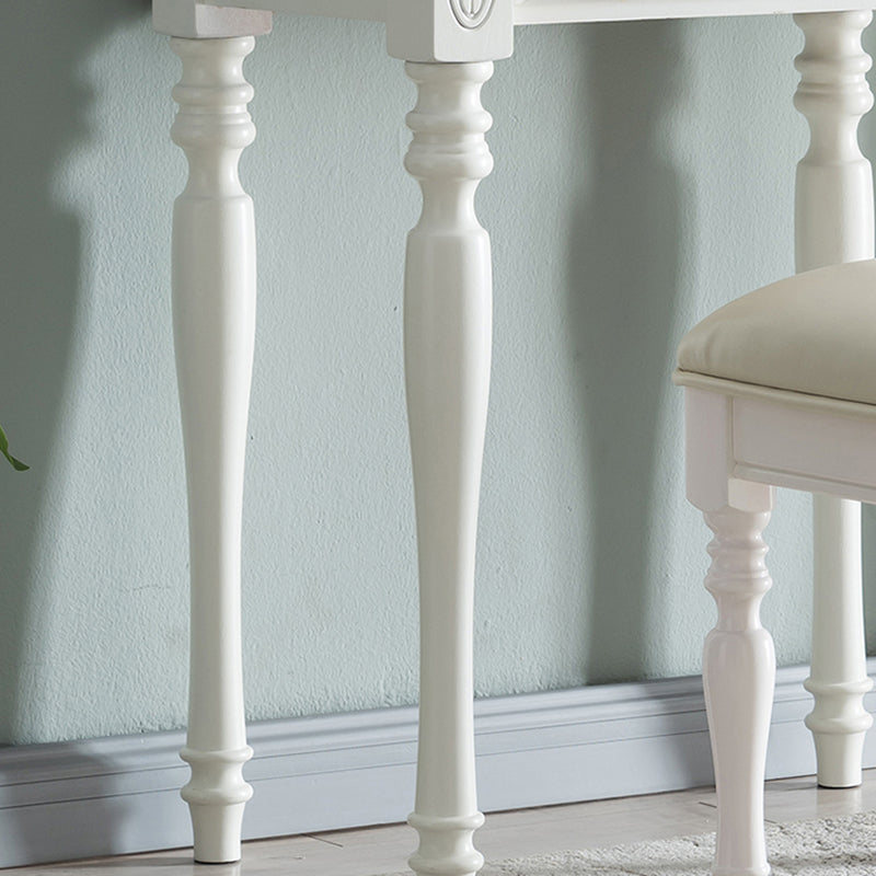 Rubberwood Bedroom Contemporary Storage Box 1 Drawers Vanity Desk