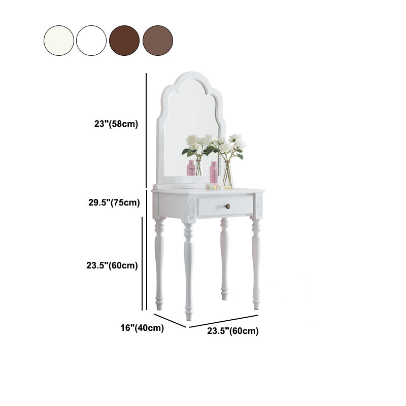 Rubberwood Bedroom Contemporary Storage Box 1 Drawers Vanity Desk