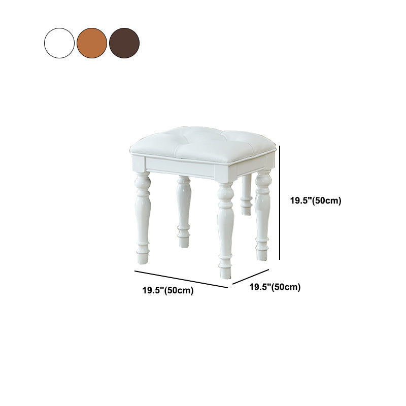 Table de bureau de vanité de maquillage traditionnelle avec tiroir en marron pour chambre à coucher