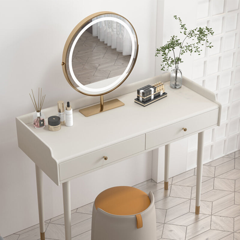 Bedroom Contemporary Storage Box 2-Drawer Cream Vanity Dressing Table Clearhalo 'Bedroom Furniture' 'furn' 'furn_makeup_vanities' 'Furniture' 'Makeup Vanities' 'makeup_vanities' 5552345