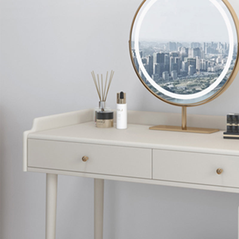 Bedroom Contemporary Storage Box 2-Drawer Cream Vanity Dressing Table Clearhalo 'Bedroom Furniture' 'furn' 'furn_makeup_vanities' 'Furniture' 'Makeup Vanities' 'makeup_vanities' 5552348