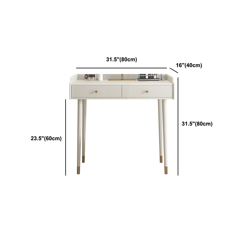 Bedroom Contemporary Storage Box 2-Drawer Cream Vanity Dressing Table Clearhalo 'Bedroom Furniture' 'furn' 'furn_makeup_vanities' 'Furniture' 'Makeup Vanities' 'makeup_vanities' 5552357
