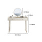 Bedroom Contemporary Storage Box 2-Drawer Cream Vanity Dressing Table Clearhalo 'Bedroom Furniture' 'furn' 'furn_makeup_vanities' 'Furniture' 'Makeup Vanities' 'makeup_vanities' 5552359