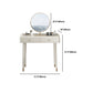Bedroom Contemporary Storage Box 2-Drawer Cream Vanity Dressing Table Clearhalo 'Bedroom Furniture' 'furn' 'furn_makeup_vanities' 'Furniture' 'Makeup Vanities' 'makeup_vanities' 5552360