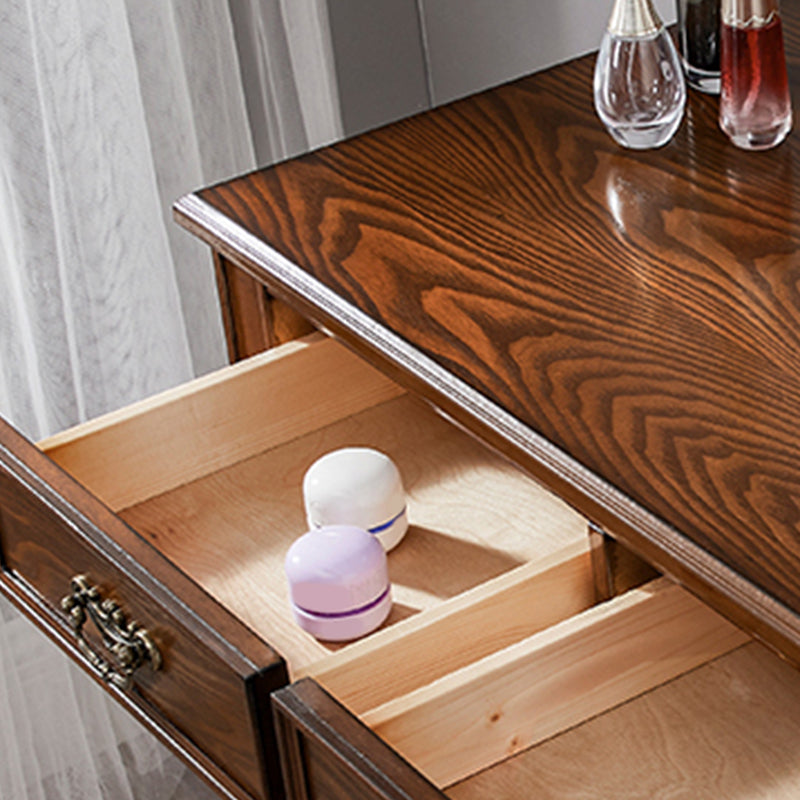 Camera da letto in legno di gomma Specchio tradizionale SET VANITÀ ESPRESSO A 2-DAWER