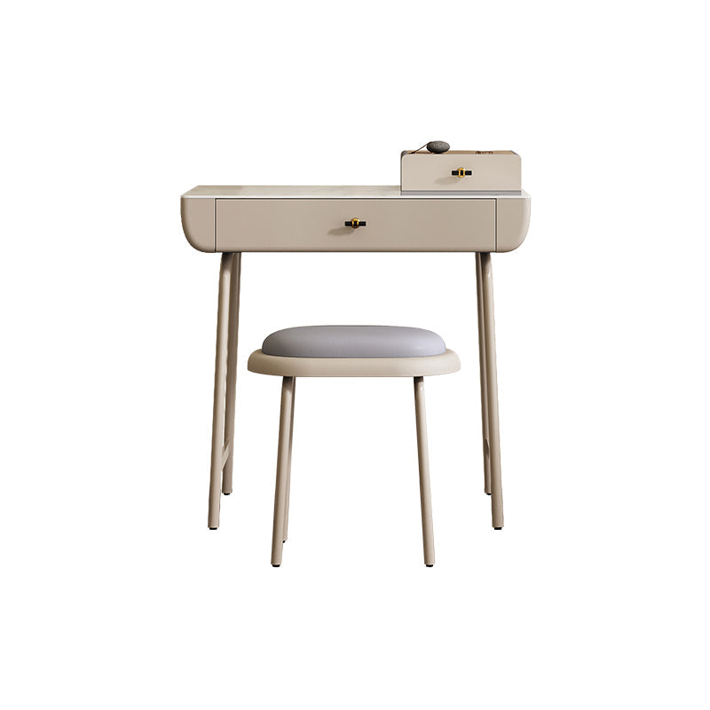 Glamholz/ Marmor mit Schubladen -Waschtisch und Stuhlset für Schlafzimmer