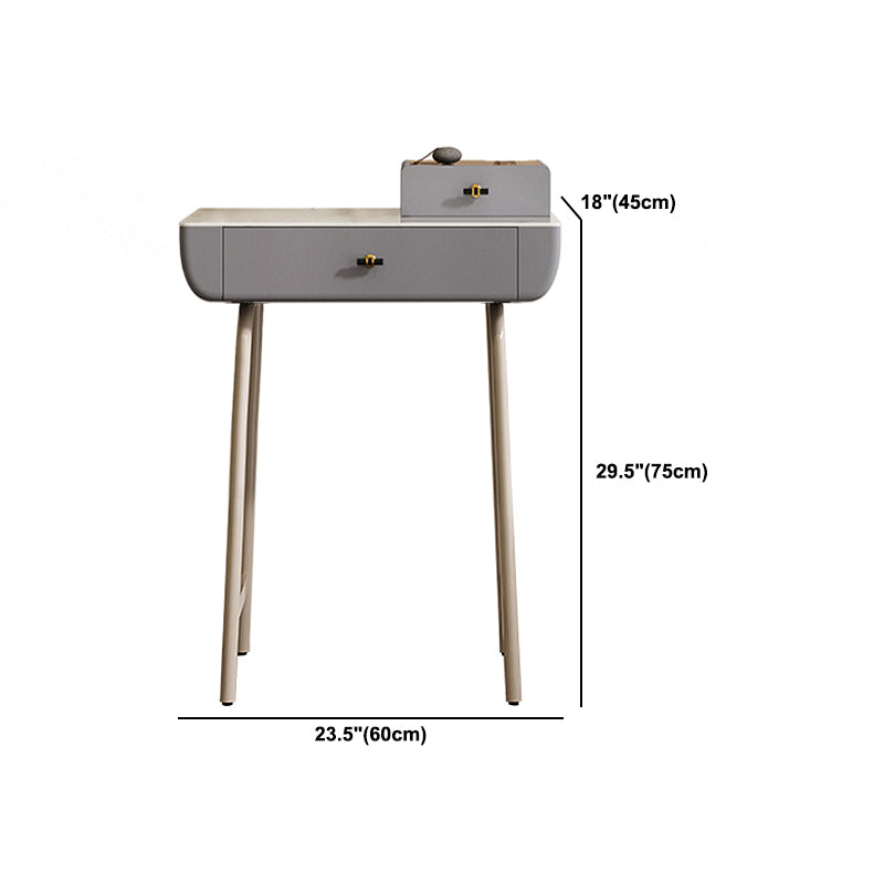 Glamholz/ Marmor mit Schubladen -Waschtisch und Stuhlset für Schlafzimmer