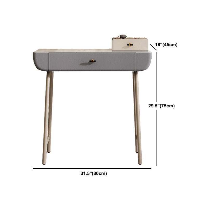Glamholz/ Marmor mit Schubladen -Waschtisch und Stuhlset für Schlafzimmer