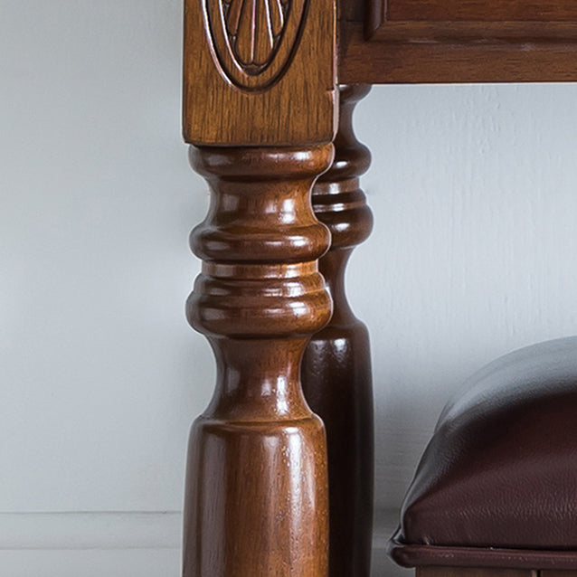 Scatola di stoccaggio tradizionale in legno di gomma 1 cassetto tavolo da vanità