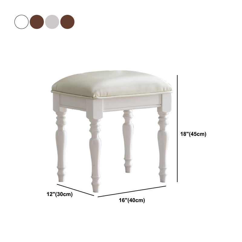 Scatola di stoccaggio tradizionale in legno di gomma 1 cassetto tavolo da vanità