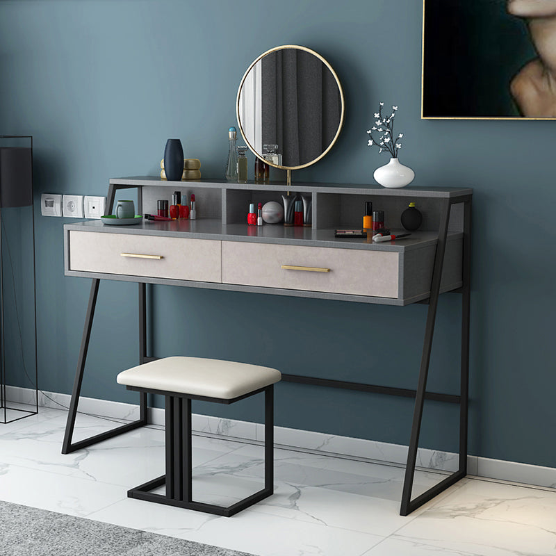 Bedroom Glam 2-Drawer Standing Storage Box Vanity Dressing Table Clearhalo 'Bedroom Furniture' 'furn' 'furn_makeup_vanities' 'Furniture' 'Makeup Vanities' 'makeup_vanities' 5552429