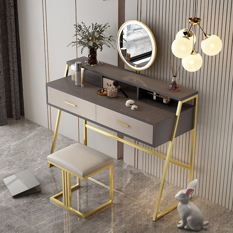 Bedroom Glam 2-Drawer Standing Storage Box Vanity Dressing Table Clearhalo 'Bedroom Furniture' 'furn' 'furn_makeup_vanities' 'Furniture' 'Makeup Vanities' 'makeup_vanities' 5552432