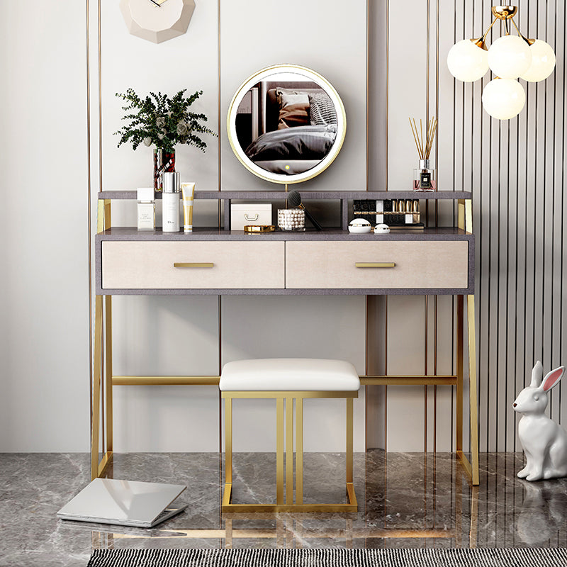 Bedroom Glam 2-Drawer Standing Storage Box Vanity Dressing Table Clearhalo 'Bedroom Furniture' 'furn' 'furn_makeup_vanities' 'Furniture' 'Makeup Vanities' 'makeup_vanities' 5552434