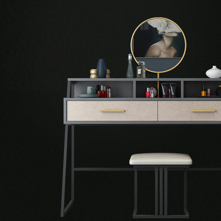 Bedroom Glam 2-Drawer Standing Storage Box Vanity Dressing Table Clearhalo 'Bedroom Furniture' 'furn' 'furn_makeup_vanities' 'Furniture' 'Makeup Vanities' 'makeup_vanities' 5552437