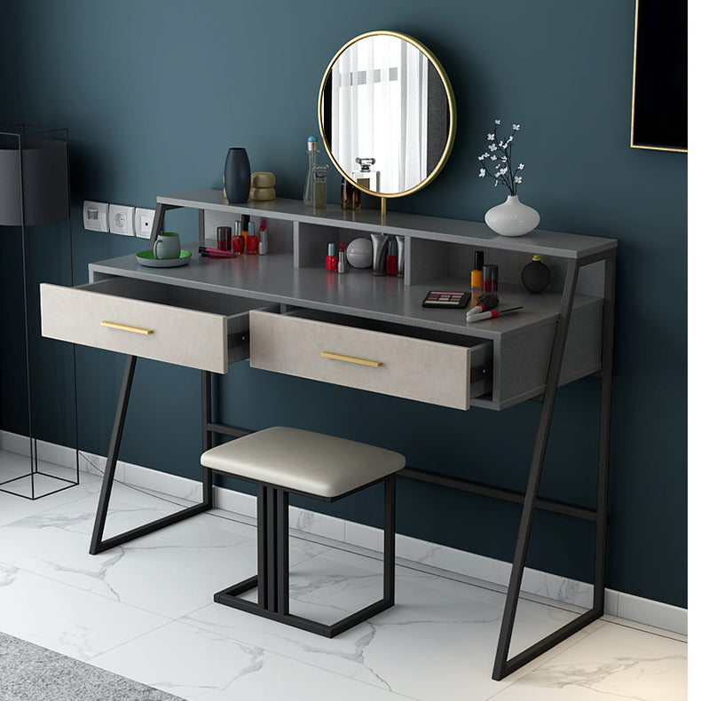 Bedroom Glam 2-Drawer Standing Storage Box Vanity Dressing Table Clearhalo 'Bedroom Furniture' 'furn' 'furn_makeup_vanities' 'Furniture' 'Makeup Vanities' 'makeup_vanities' 5552444