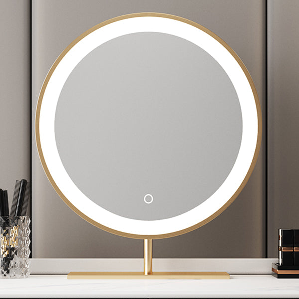 Glam Marble Makeup Vanity Set With Drawer for Bedroom in White Mirror 16"L x 16"W x 18"H Clearhalo 'Bedroom Furniture' 'furn' 'furn_makeup_vanities' 'Furniture' 'Makeup Vanities' 'makeup_vanities' 5552449